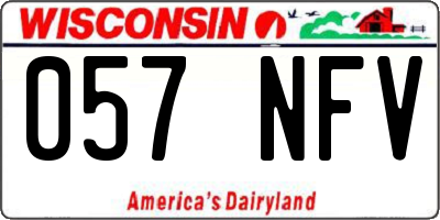 WI license plate 057NFV
