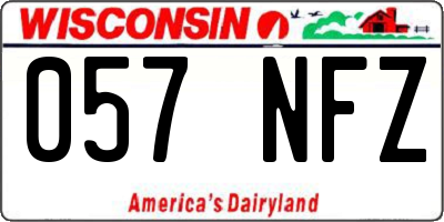 WI license plate 057NFZ