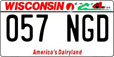 WI license plate 057NGD