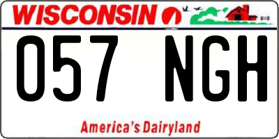 WI license plate 057NGH