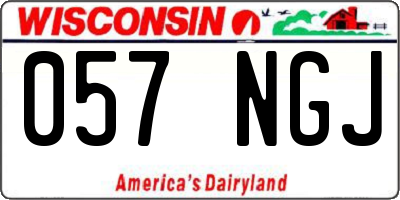 WI license plate 057NGJ