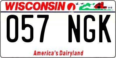 WI license plate 057NGK