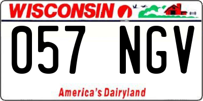 WI license plate 057NGV