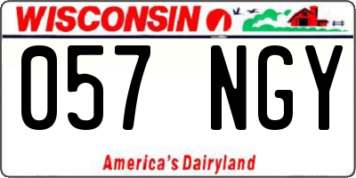 WI license plate 057NGY