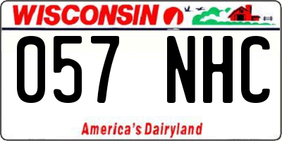 WI license plate 057NHC