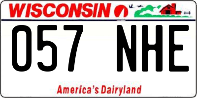 WI license plate 057NHE