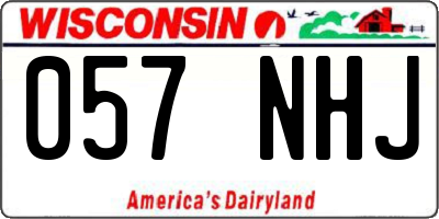 WI license plate 057NHJ