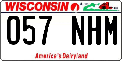WI license plate 057NHM