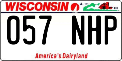 WI license plate 057NHP