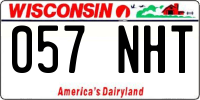WI license plate 057NHT