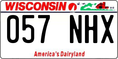 WI license plate 057NHX