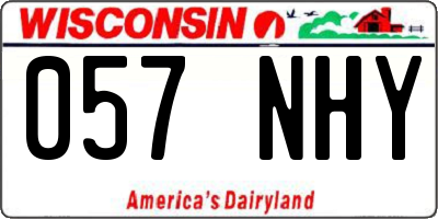 WI license plate 057NHY