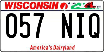 WI license plate 057NIQ