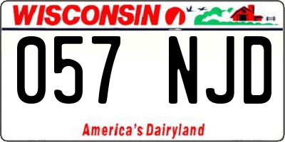 WI license plate 057NJD