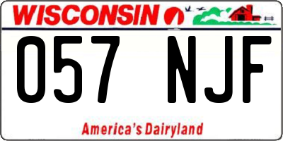 WI license plate 057NJF