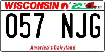 WI license plate 057NJG
