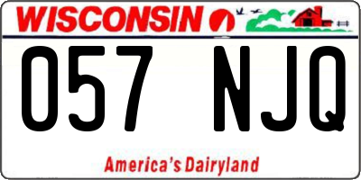 WI license plate 057NJQ