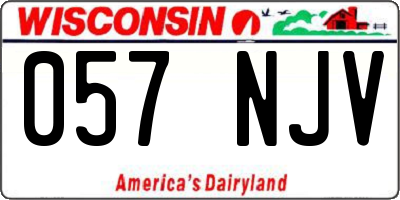 WI license plate 057NJV