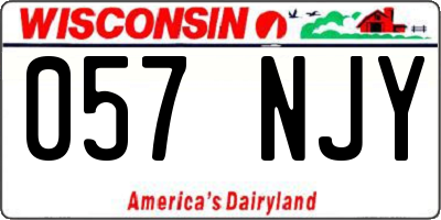 WI license plate 057NJY