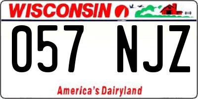WI license plate 057NJZ