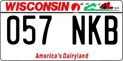 WI license plate 057NKB
