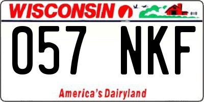 WI license plate 057NKF