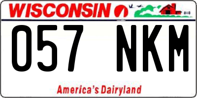 WI license plate 057NKM