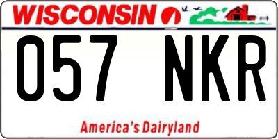 WI license plate 057NKR