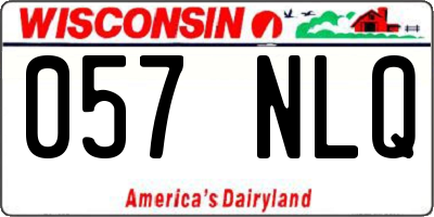 WI license plate 057NLQ