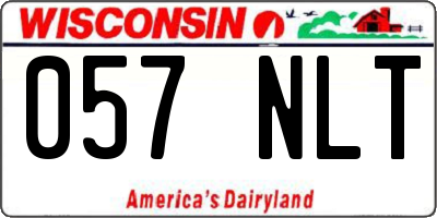 WI license plate 057NLT