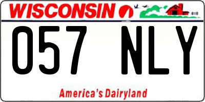 WI license plate 057NLY