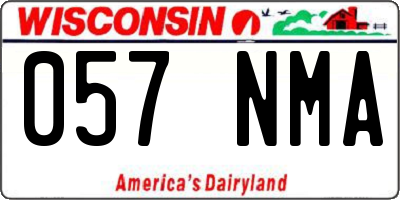 WI license plate 057NMA