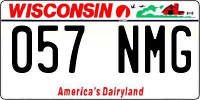 WI license plate 057NMG