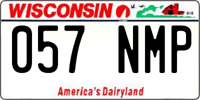 WI license plate 057NMP