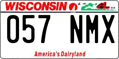 WI license plate 057NMX