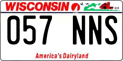 WI license plate 057NNS