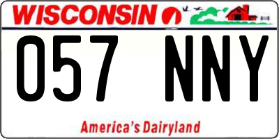 WI license plate 057NNY