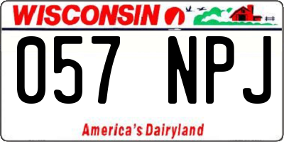 WI license plate 057NPJ