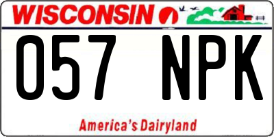 WI license plate 057NPK