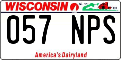 WI license plate 057NPS