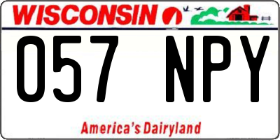WI license plate 057NPY