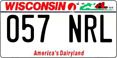 WI license plate 057NRL