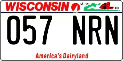 WI license plate 057NRN