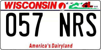 WI license plate 057NRS