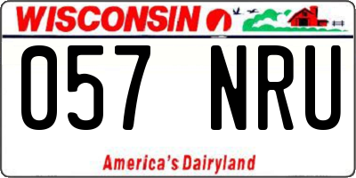 WI license plate 057NRU