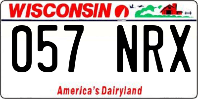 WI license plate 057NRX