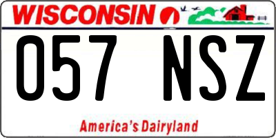 WI license plate 057NSZ