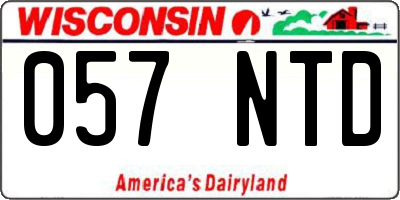 WI license plate 057NTD