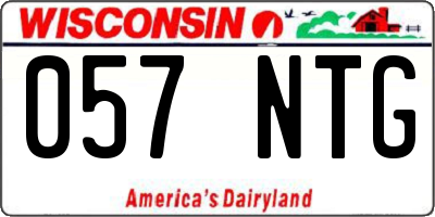 WI license plate 057NTG
