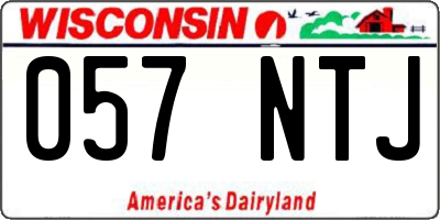 WI license plate 057NTJ